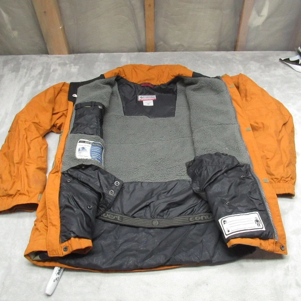 Columbia Jacket Youth XL 18/20 Yellow Convert Insulated Waterproof Ski Wind Rain